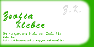 zsofia kleber business card